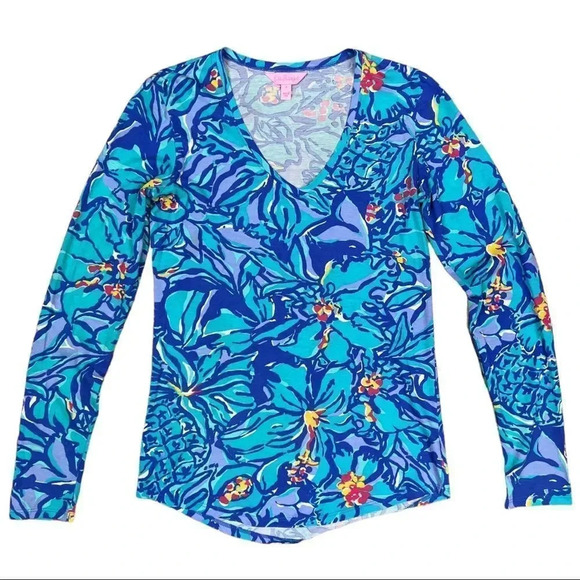 Lilly Pulitzer Tops - Lilly Pulitzer Arielle Mai Tai Blue Purple